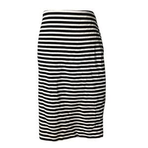 Merona black and white striped stretch skirt size 12.